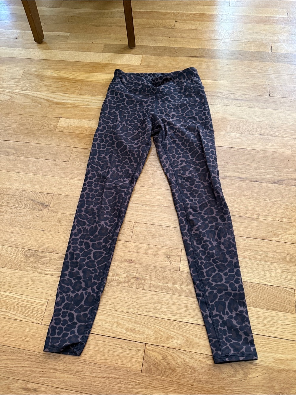 Leopard Print High-Waist Leggings - Black & Brown